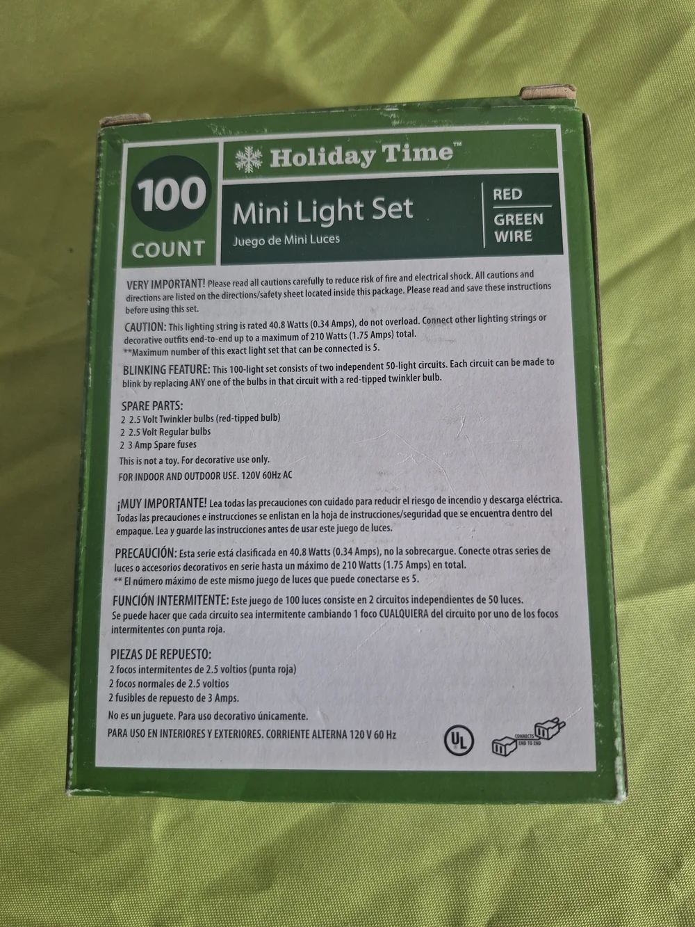 Holiday Time Red Mini Light Set - 100 Count